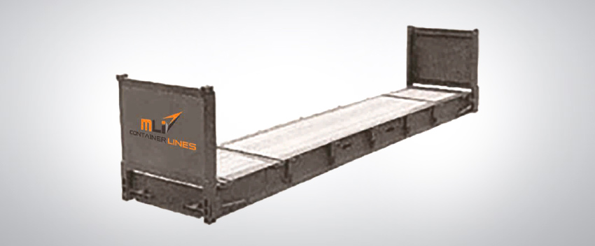 40' Flat Rack Containers with Collapsible Ends