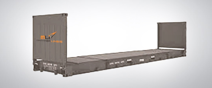 40' Flat Rack Containers with Collapsible Ends